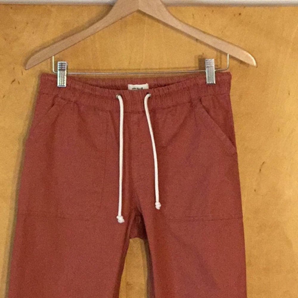 Pact Rust Red / Terracotta Drawstring Joggers Size Medium - Picture 2 of 9